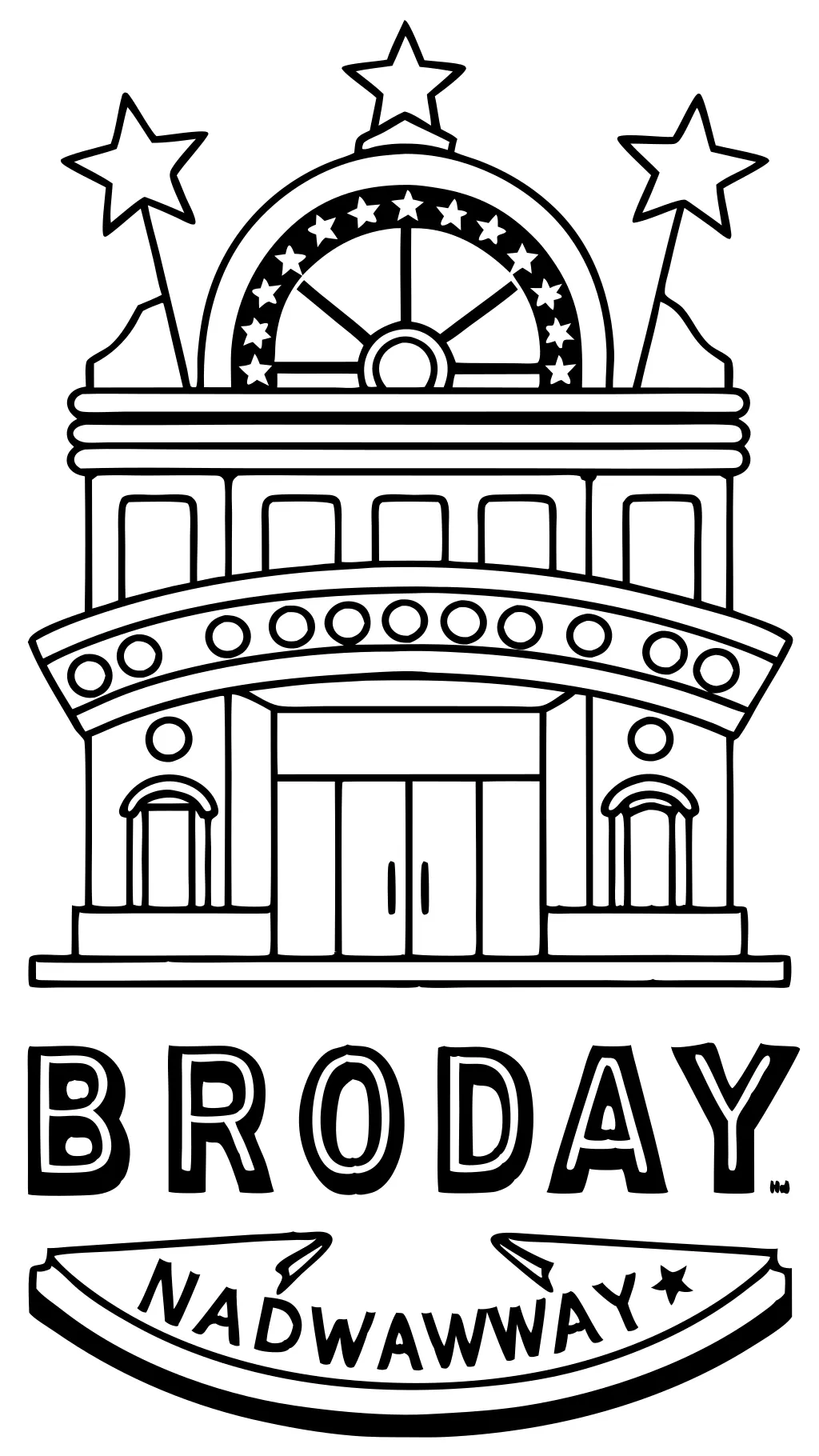 broadway coloring pages